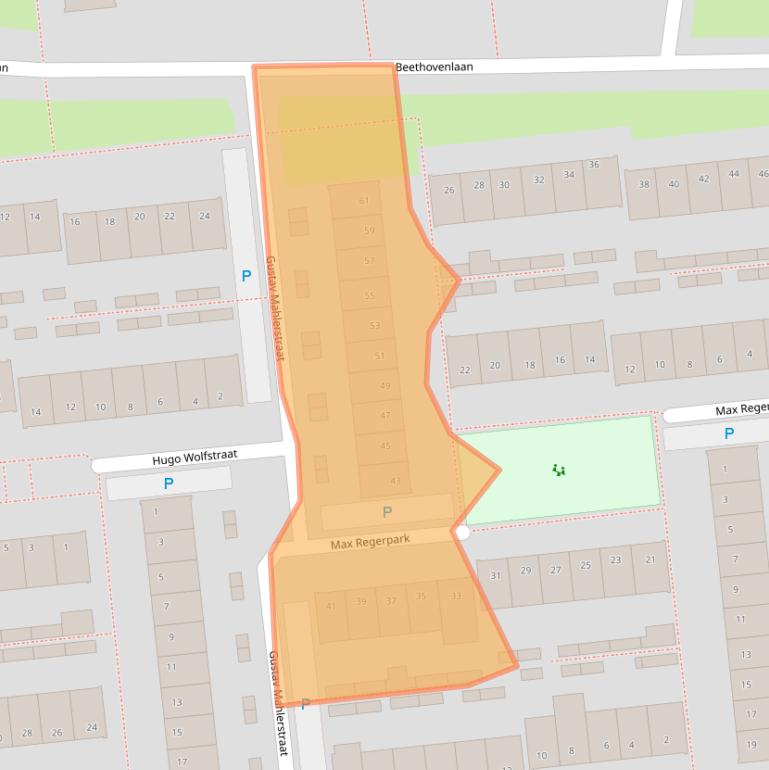 Kaart van postcodegebied 5144TP.
