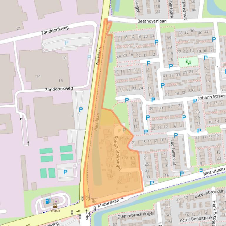 Kaart van postcodegebied 5144TV.