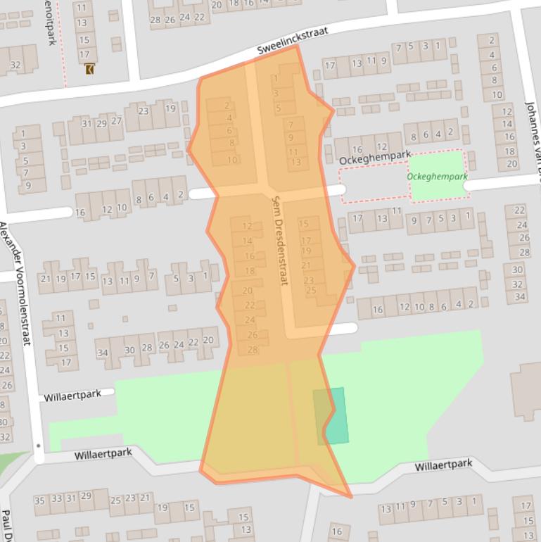 Kaart van postcodegebied 5144VJ.
