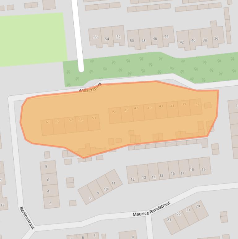 Kaart van postcodegebied 5144VP.