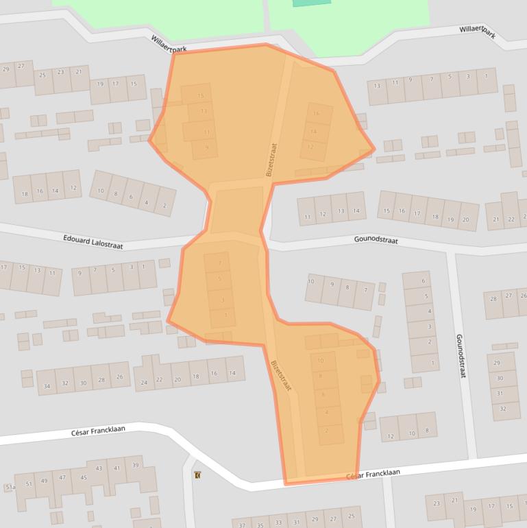 Kaart van postcodegebied 5144VV.