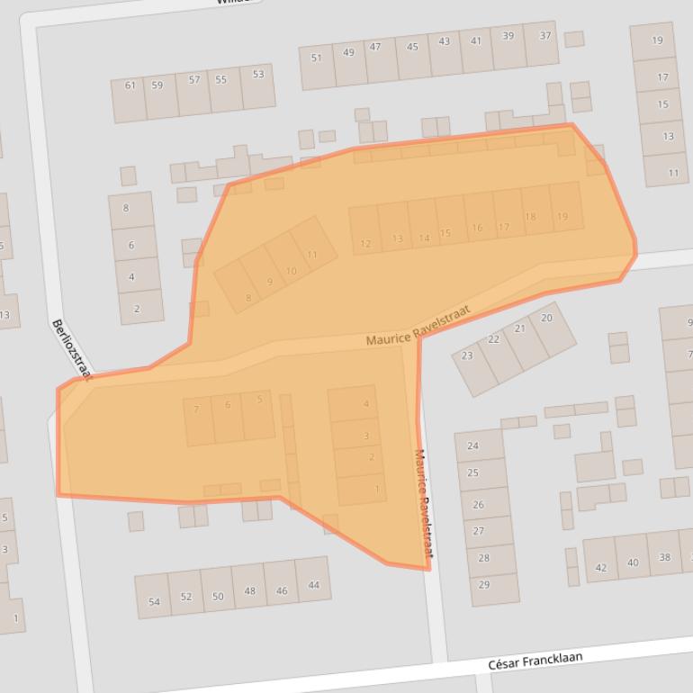Kaart van postcodegebied 5144VX.