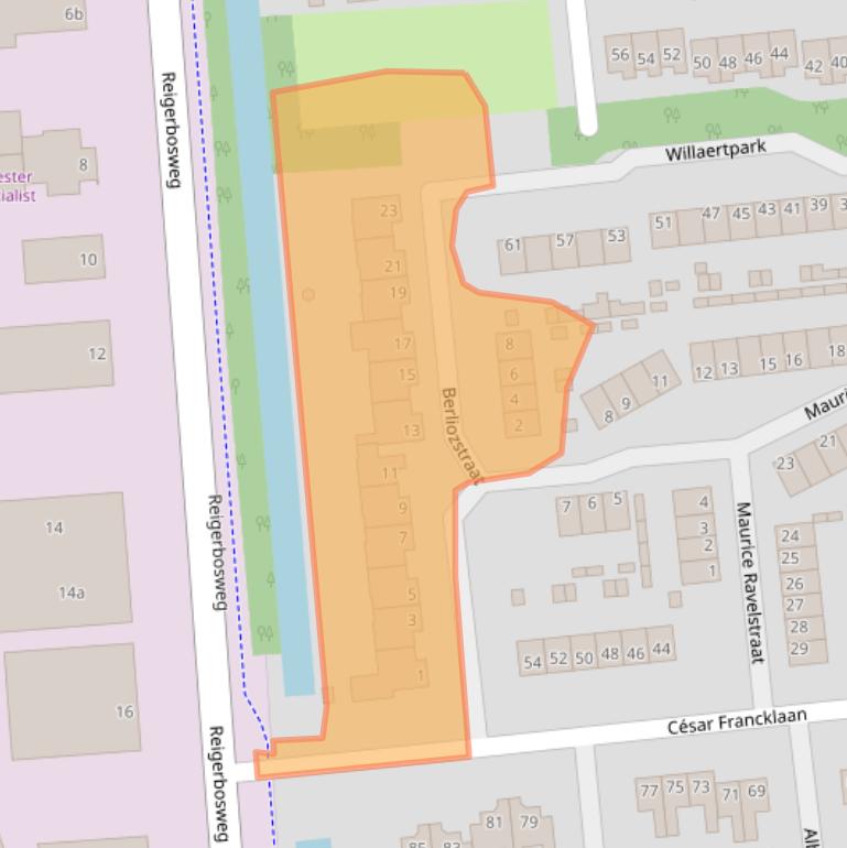 Kaart van postcodegebied 5144WC.