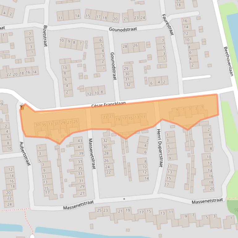 Kaart van postcodegebied 5144WD.