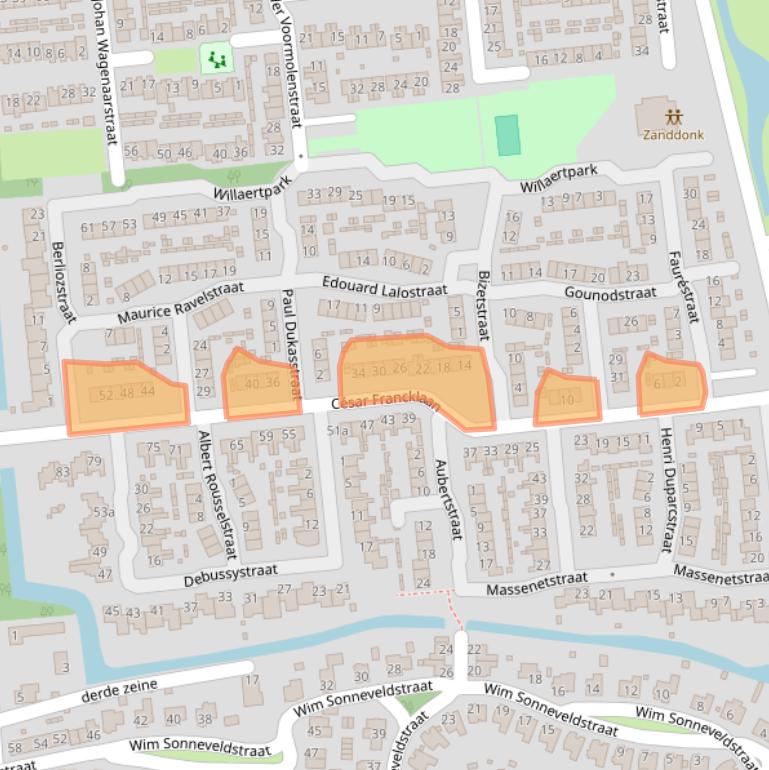 Kaart van postcodegebied 5144WG.