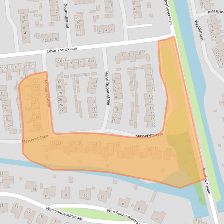 Kaart van postcodegebied 5144WP.