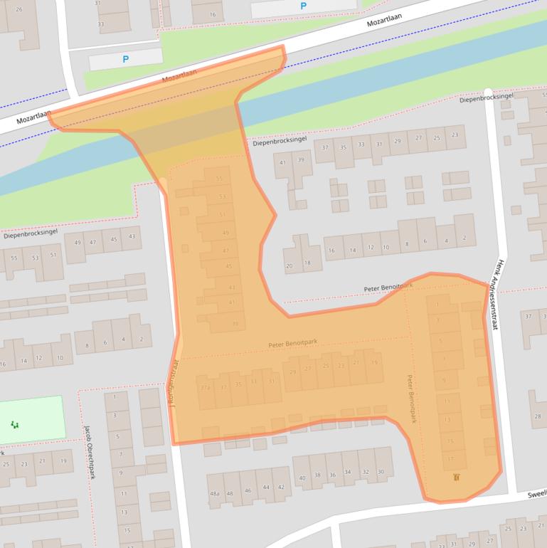 Kaart van postcodegebied 5144XD.