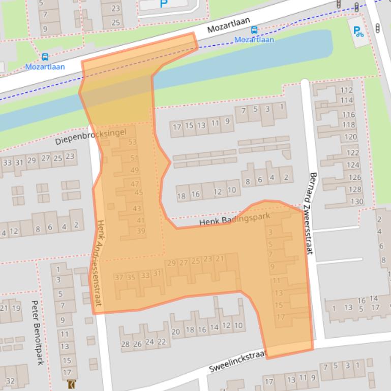 Kaart van postcodegebied 5144XG.