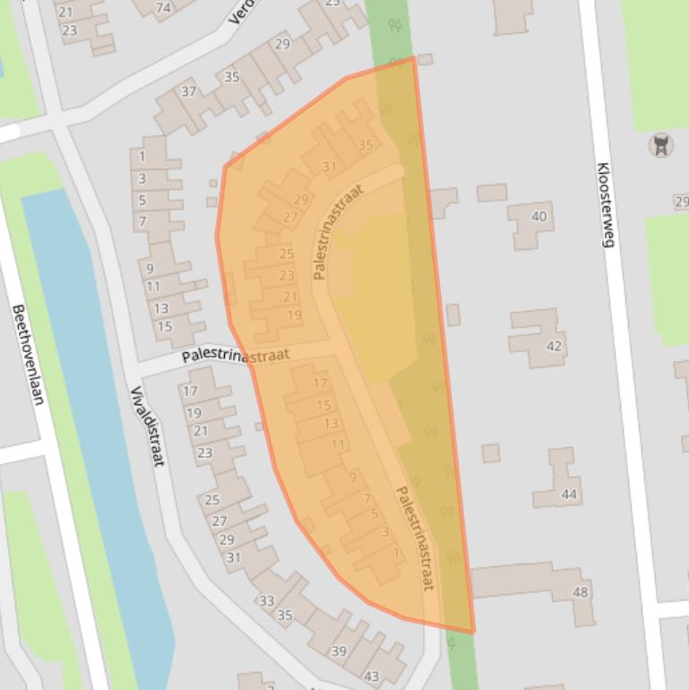 Kaart van postcodegebied 5144XJ.