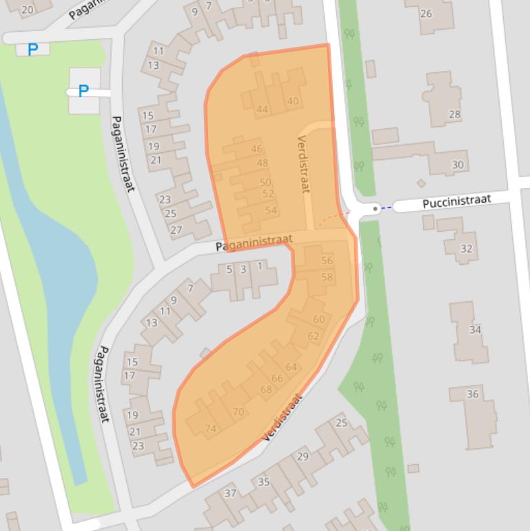 Kaart van postcodegebied 5144XS.