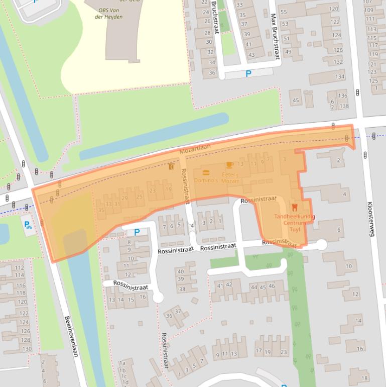 Kaart van postcodegebied 5144XW.