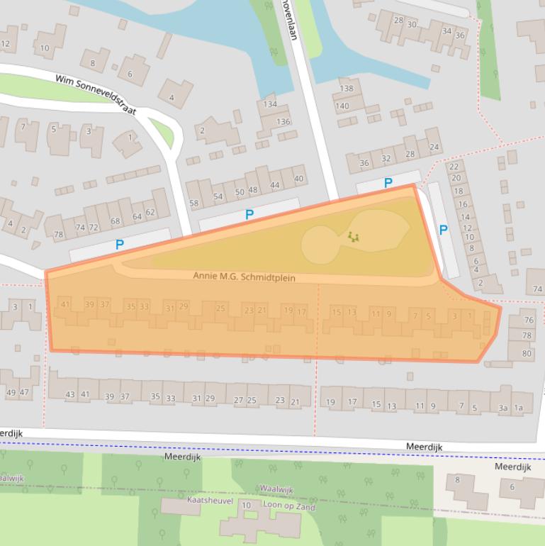 Kaart van postcodegebied 5144ZA.