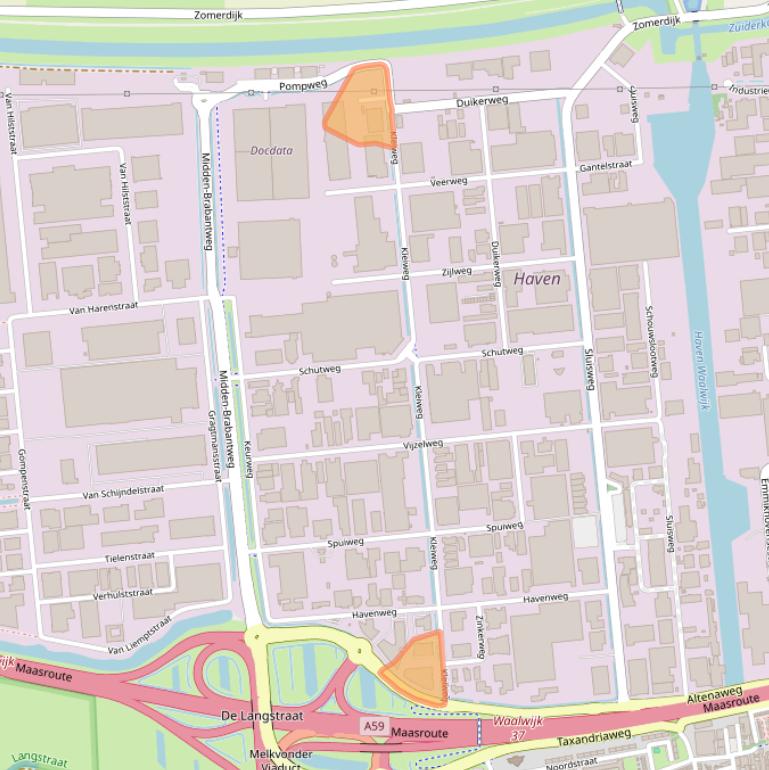 Kaart van postcodegebied 5145NA.