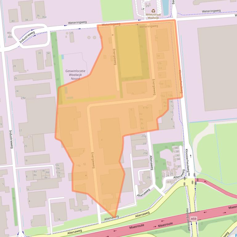 Kaart van postcodegebied 5145NW.