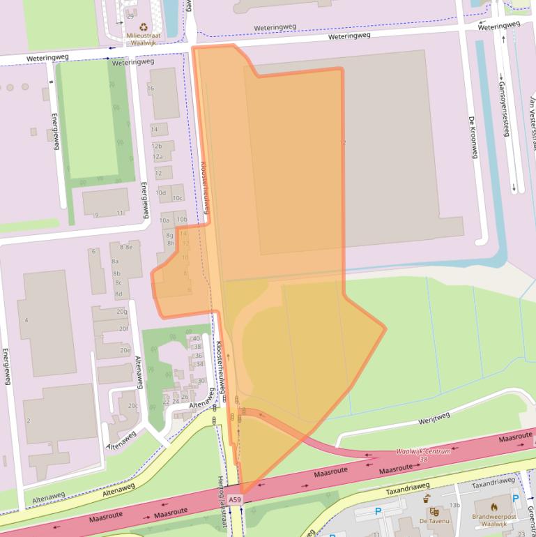 Kaart van postcodegebied 5145NZ.