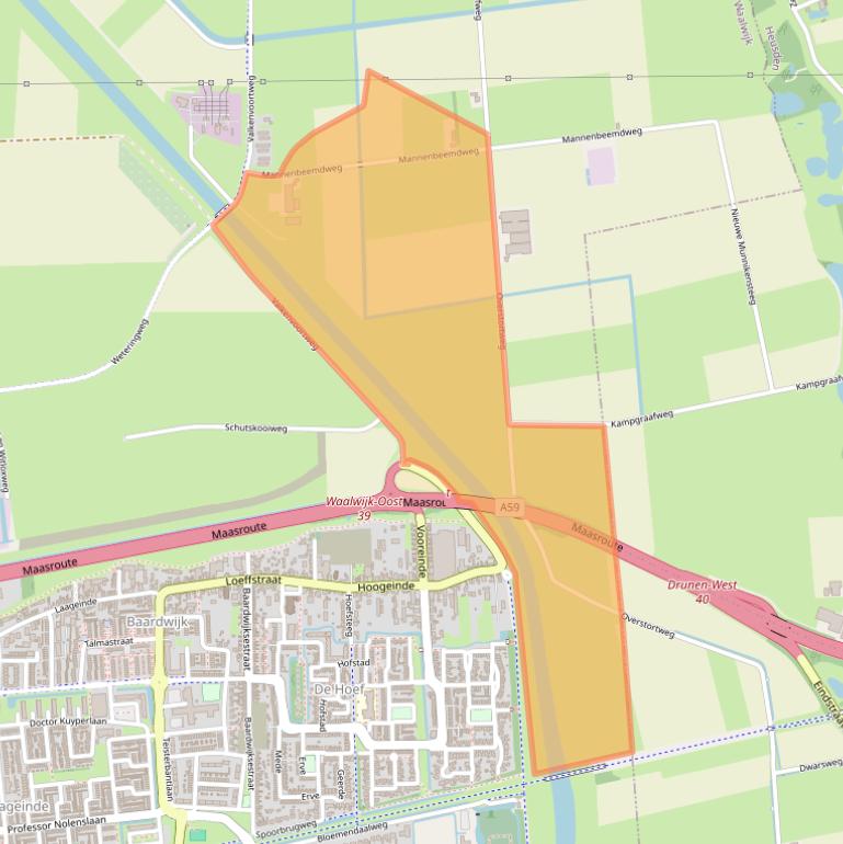 Kaart van postcodegebied 5145PL.