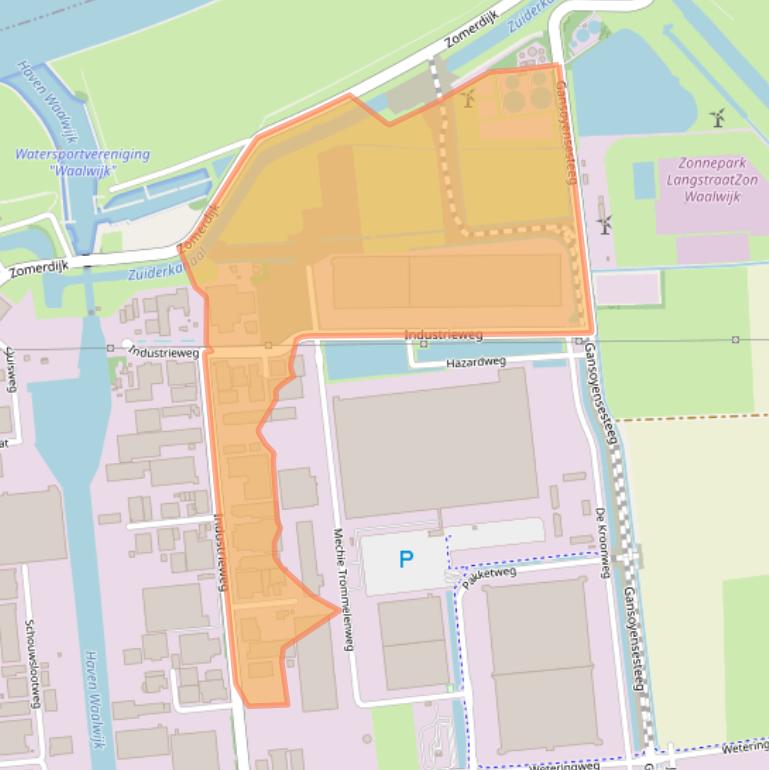 Kaart van postcodegebied 5145PW.