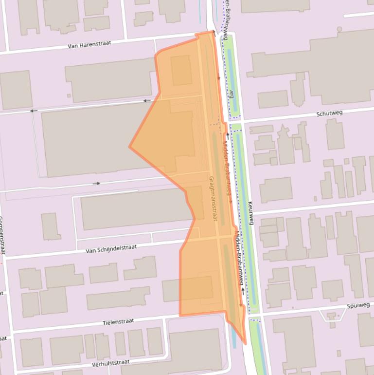 Kaart van postcodegebied 5145RA.