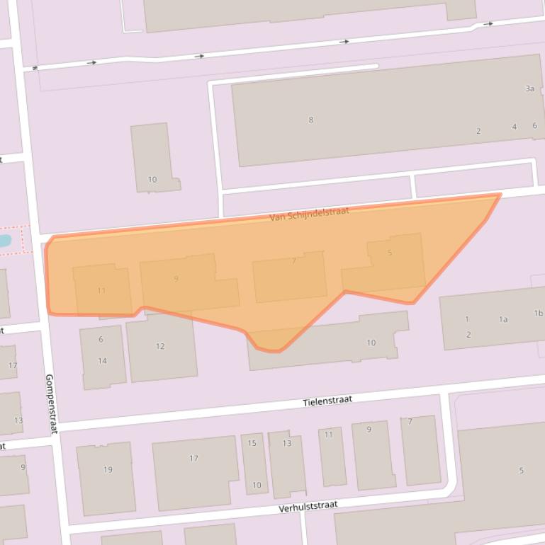 Kaart van postcodegebied 5145RE.