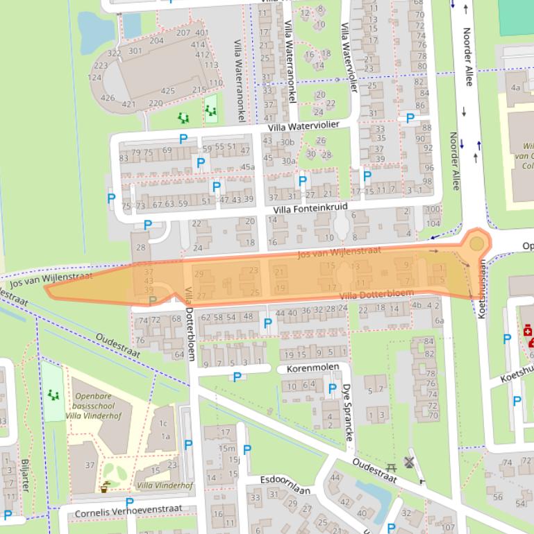 Kaart van postcodegebied 5146AA.