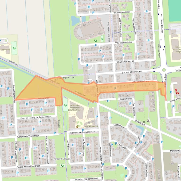 Kaart van postcodegebied 5146AB.