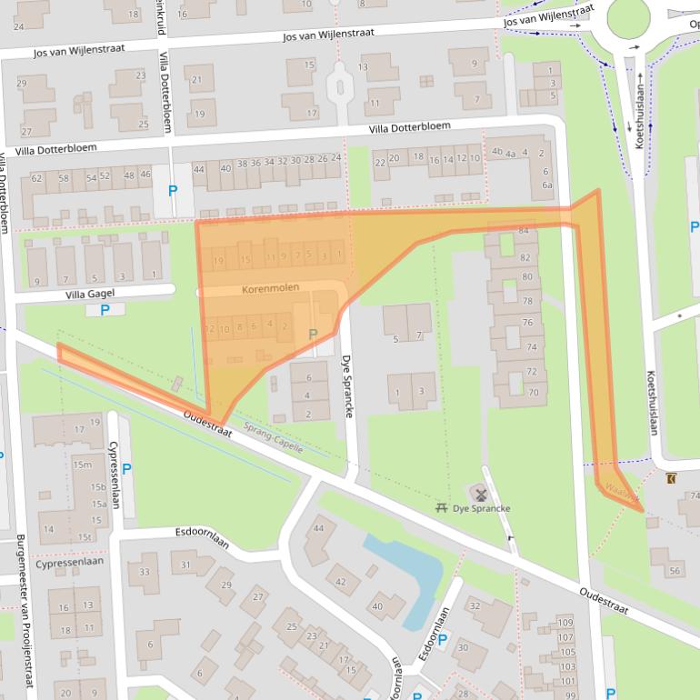 Kaart van postcodegebied 5146AV.