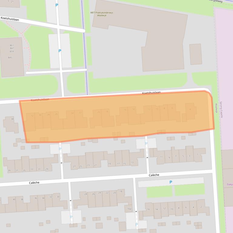 Kaart van postcodegebied 5146BB.