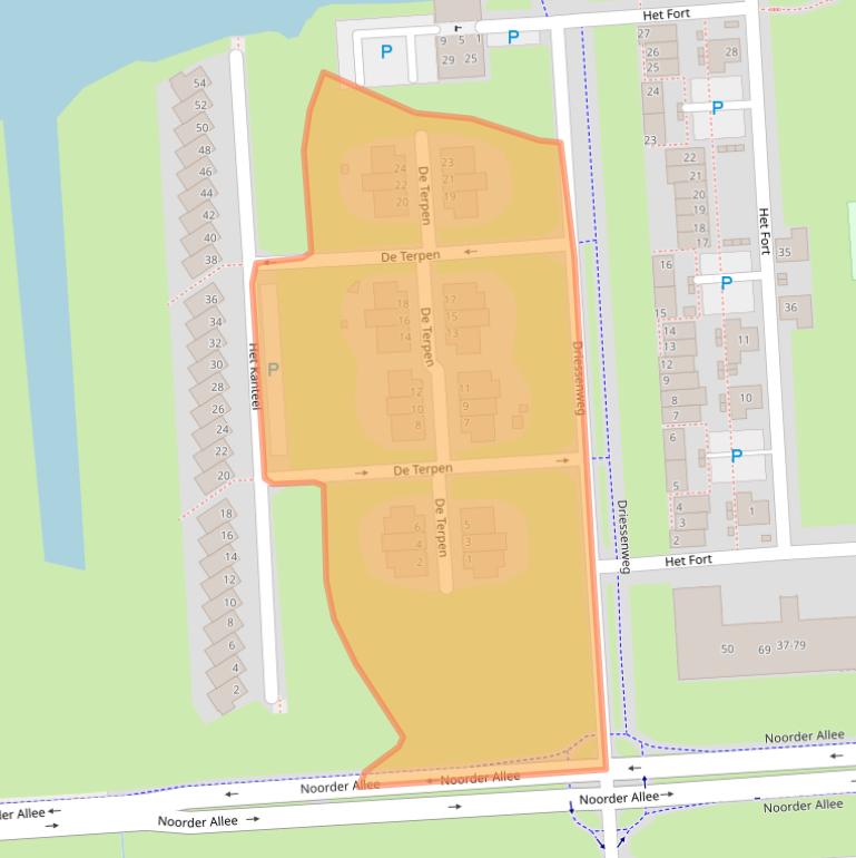 Kaart van postcodegebied 5146CE.