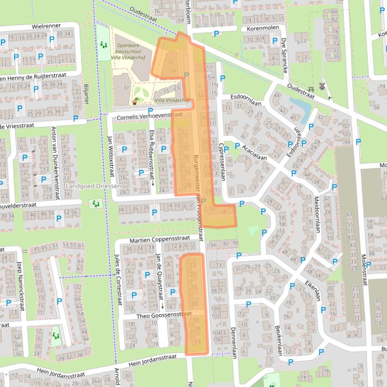 Kaart van postcodegebied 5146DB.