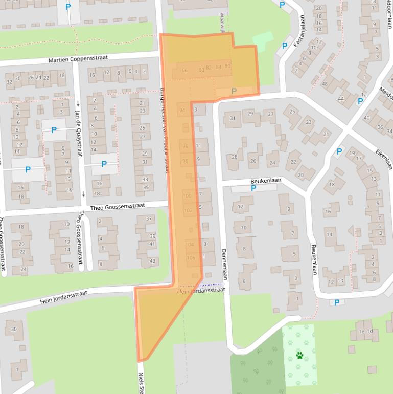 Kaart van postcodegebied 5146DC.