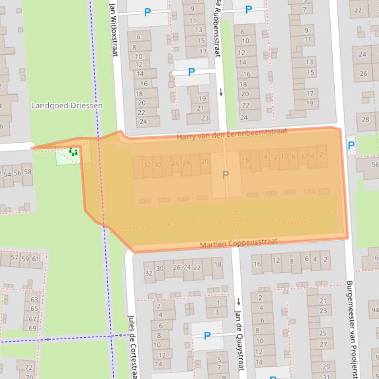 Kaart van postcodegebied 5146DE.