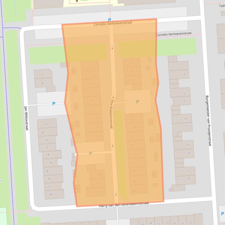 Kaart van postcodegebied 5146DG.