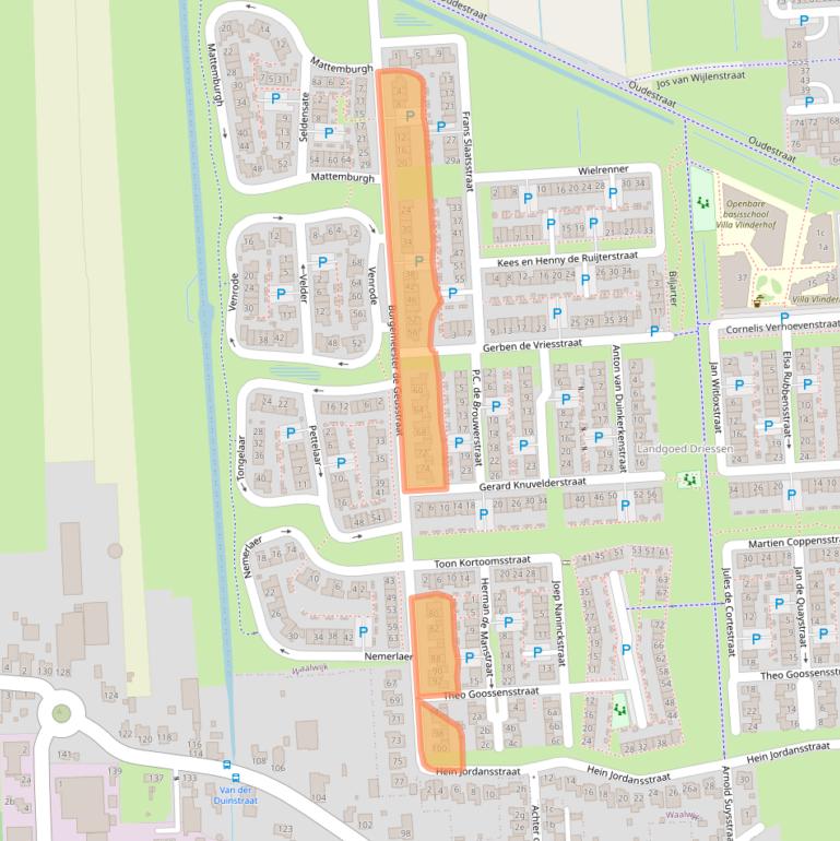 Kaart van postcodegebied 5146EB.