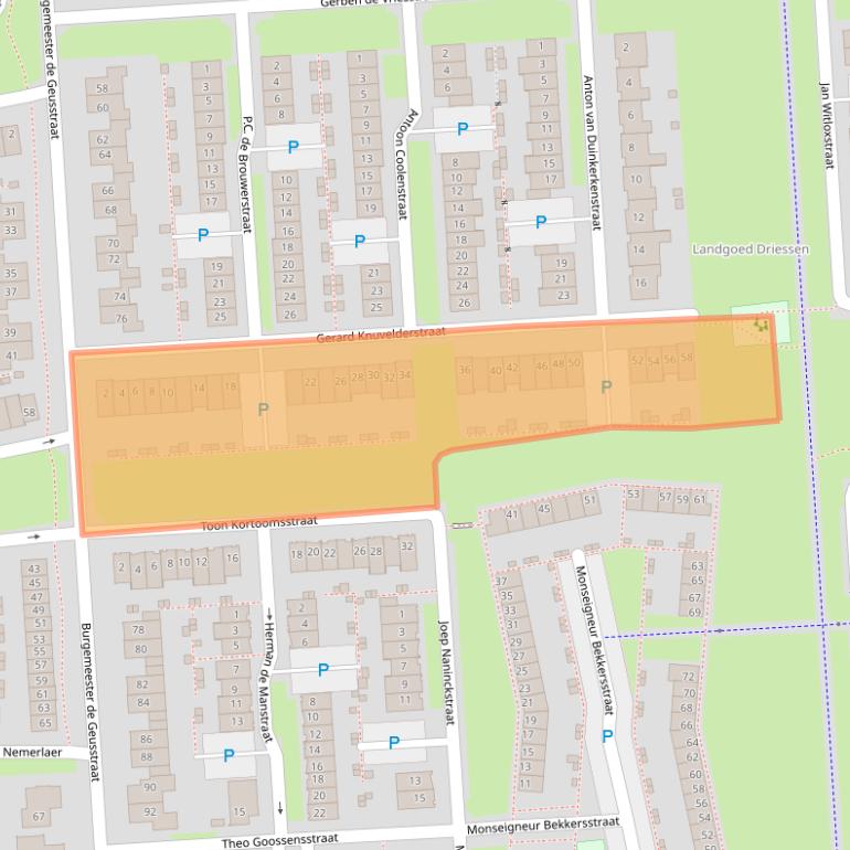Kaart van postcodegebied 5146EH.