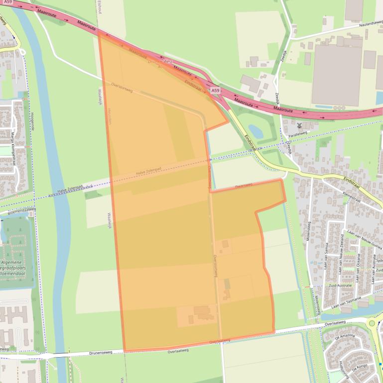 Kaart van postcodegebied 5151AD.