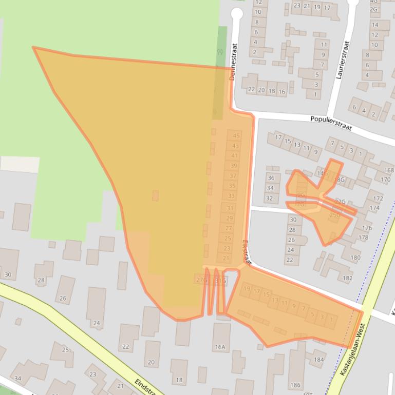 Kaart van postcodegebied 5151AG.