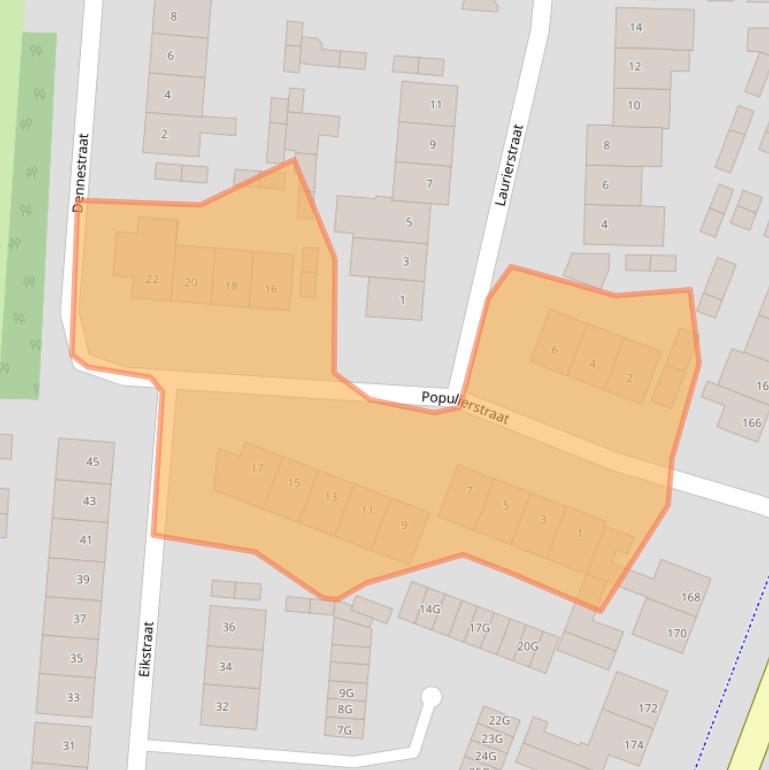 Kaart van postcodegebied 5151AJ.