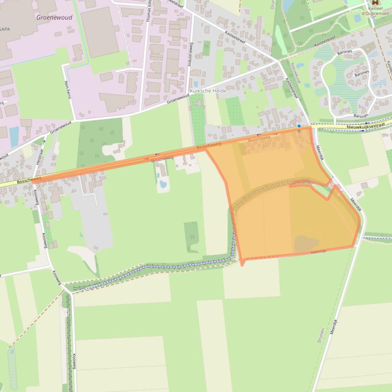 Kaart van postcodegebied 5151BC.