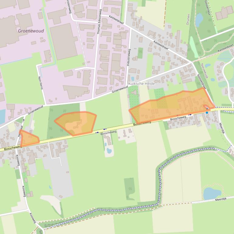 Kaart van postcodegebied 5151BE.