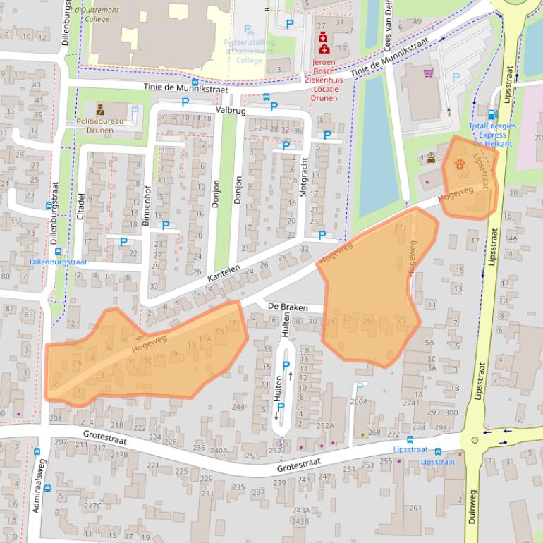 Kaart van postcodegebied 5151BJ.