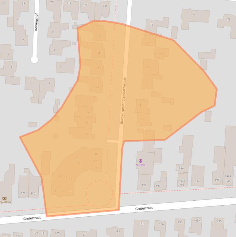 Kaart van postcodegebied 5151BV.