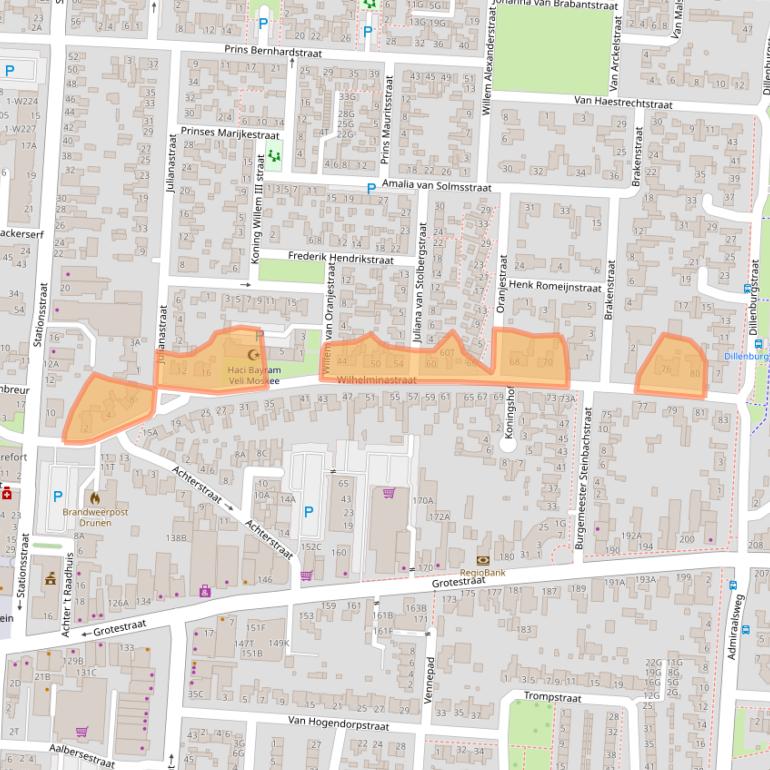 Kaart van postcodegebied 5151BZ.
