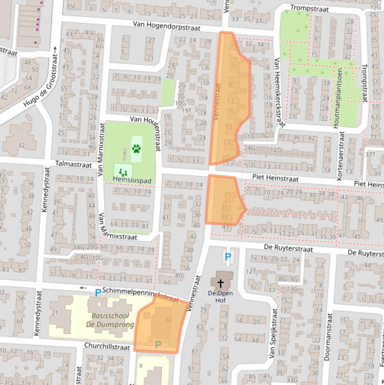 Kaart van postcodegebied 5151CA.