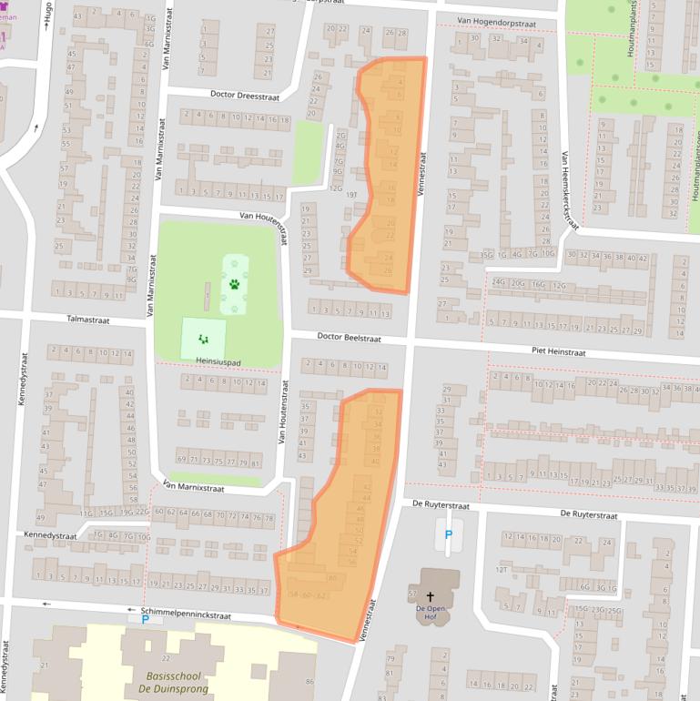Kaart van postcodegebied 5151CC.