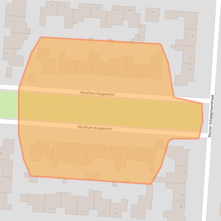 Kaart van postcodegebied 5151CG.