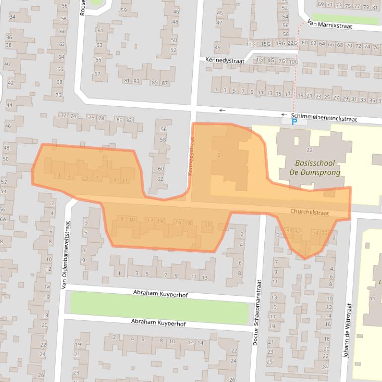 Kaart van postcodegebied 5151CJ.
