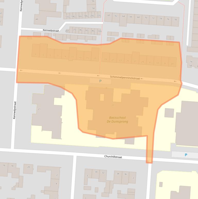 Kaart van postcodegebied 5151CL.