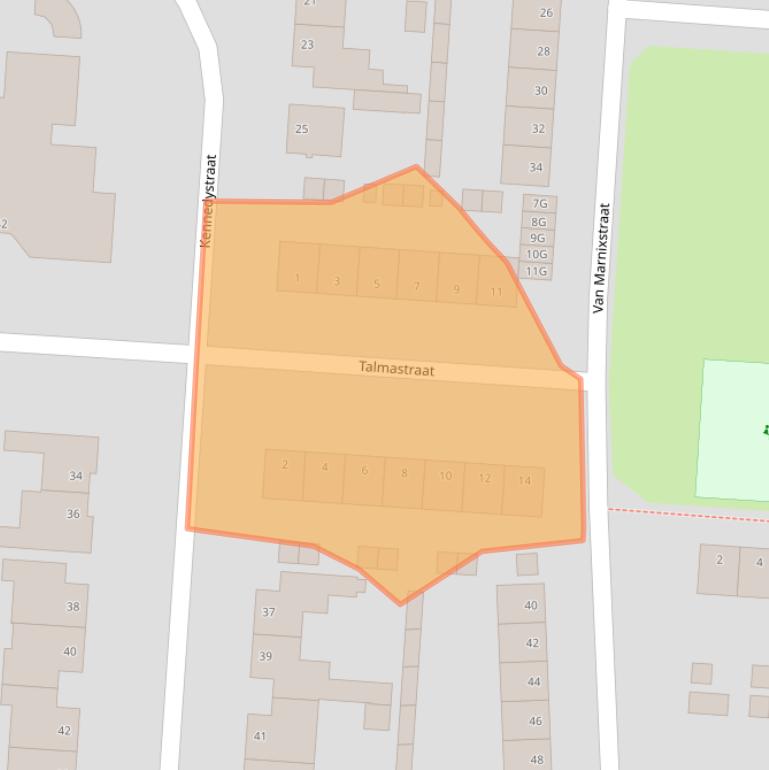 Kaart van postcodegebied 5151CS.