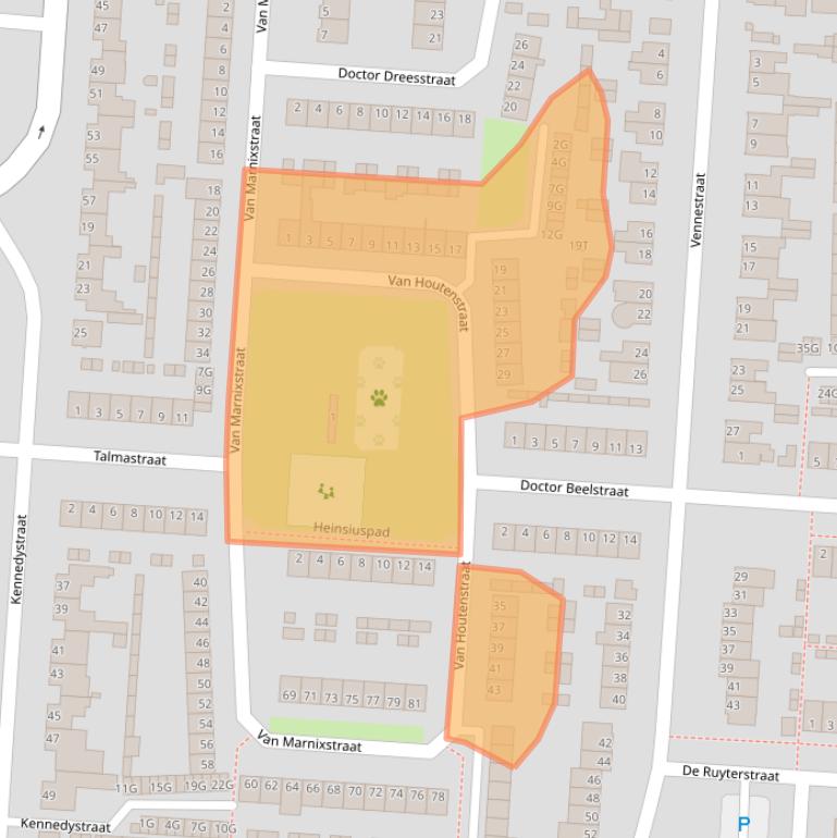 Kaart van postcodegebied 5151CX.