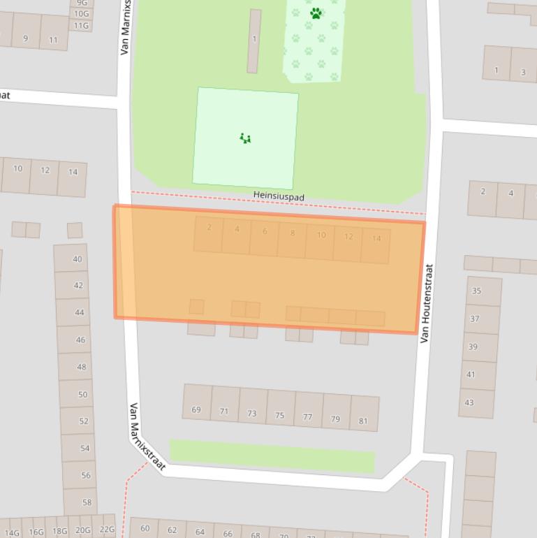 Kaart van postcodegebied 5151CZ.